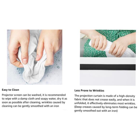 Osoeri Projector Movie Home Theater Screen 120 inch, 4K 16:9 HD Anti-Crease NEW - Picture 10 of 11